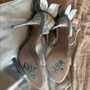 Sophia Webster Blue Butterfly Wedding High Heels with Stiletto Design